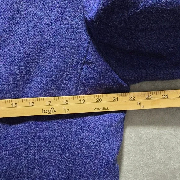 JONES NEW YORK Womens Blazer Jacket Royal Blue Wool‎ Blend Velvet Collar Size 16 - Picture 9 of 11